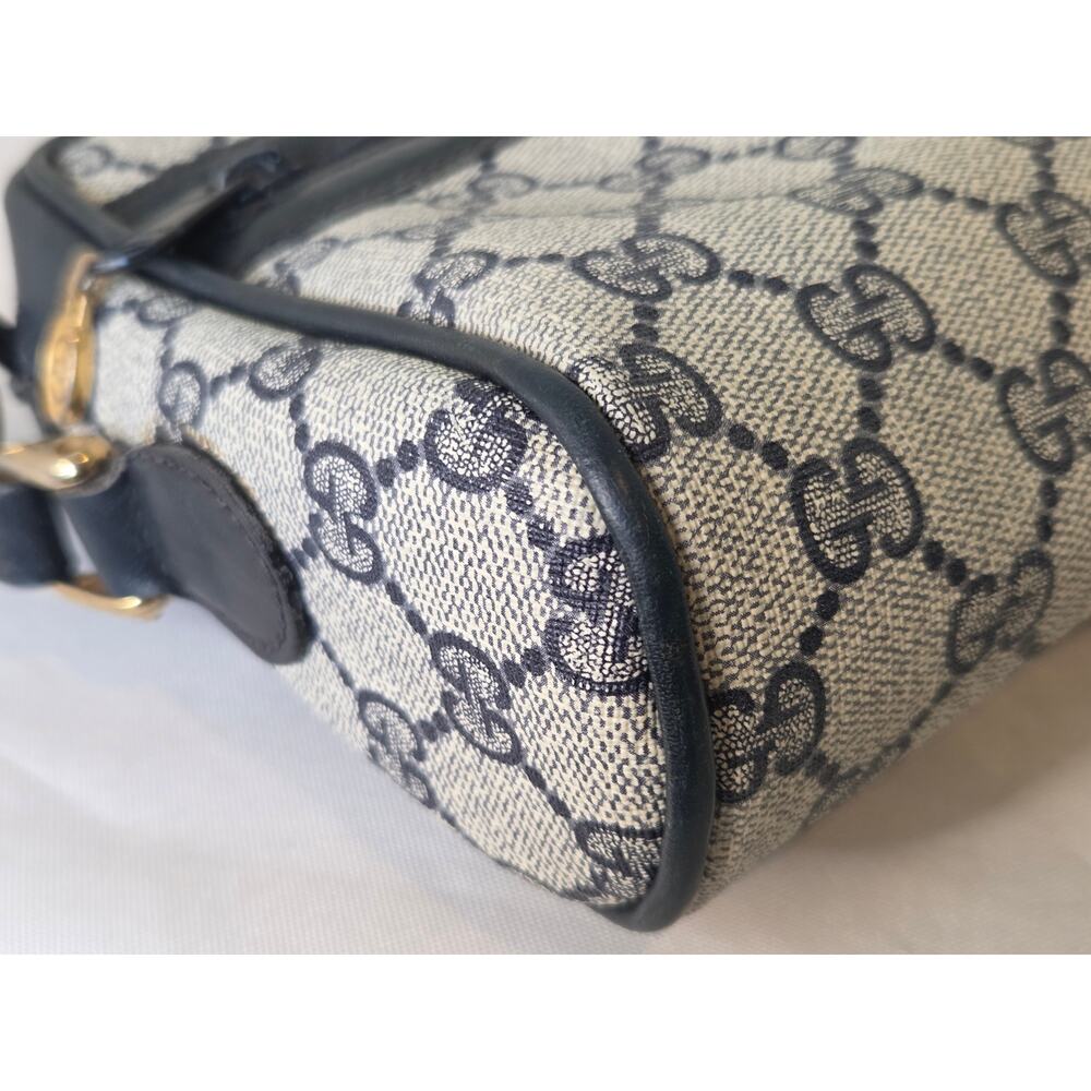 Gucci Vintage GG Supreme Crossbody Bag Navy Web Stripe Ophidia Bag Italy - Picture 15 of 15